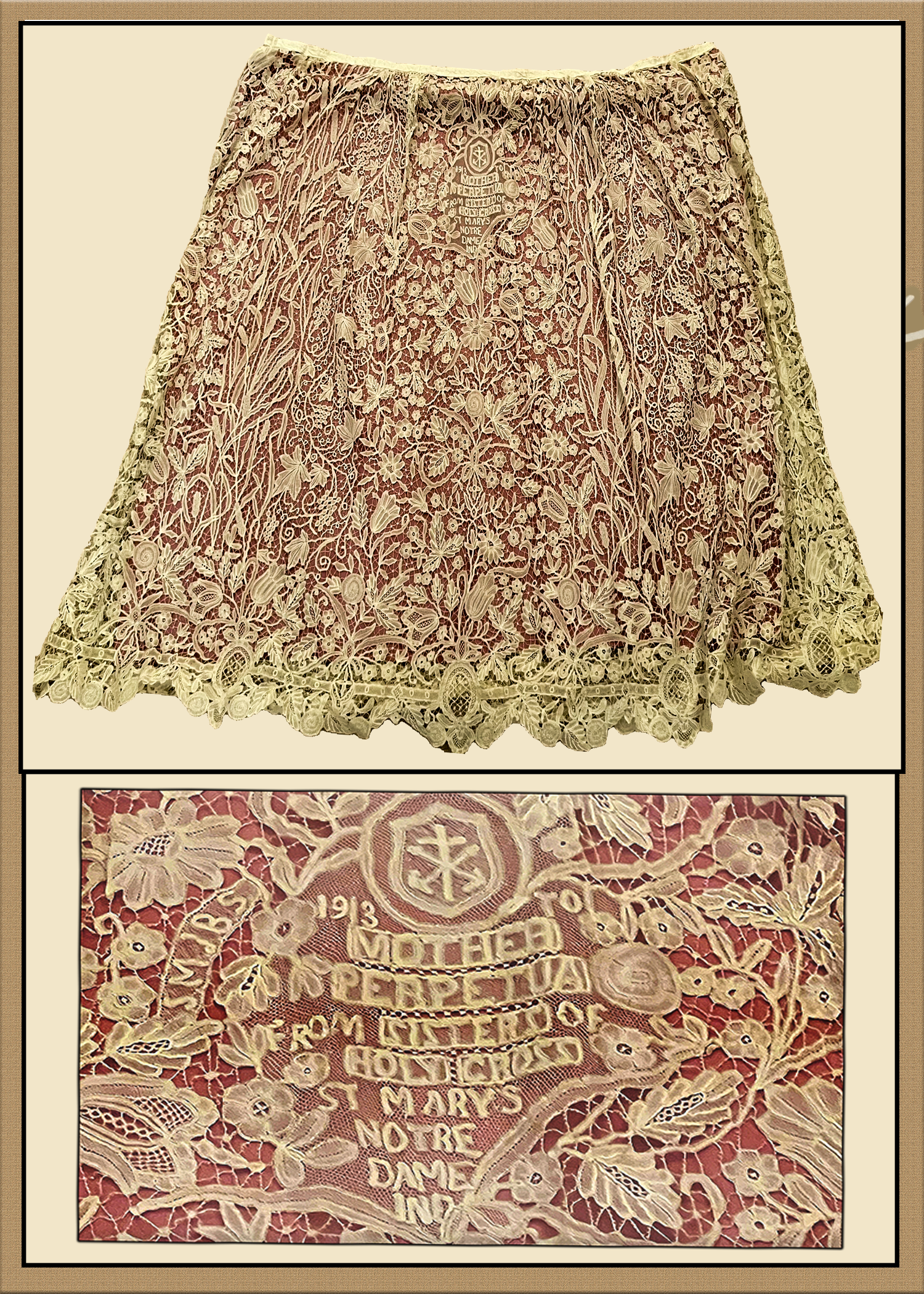 Lace Alb, Worn by Mother Perpetua, 1913