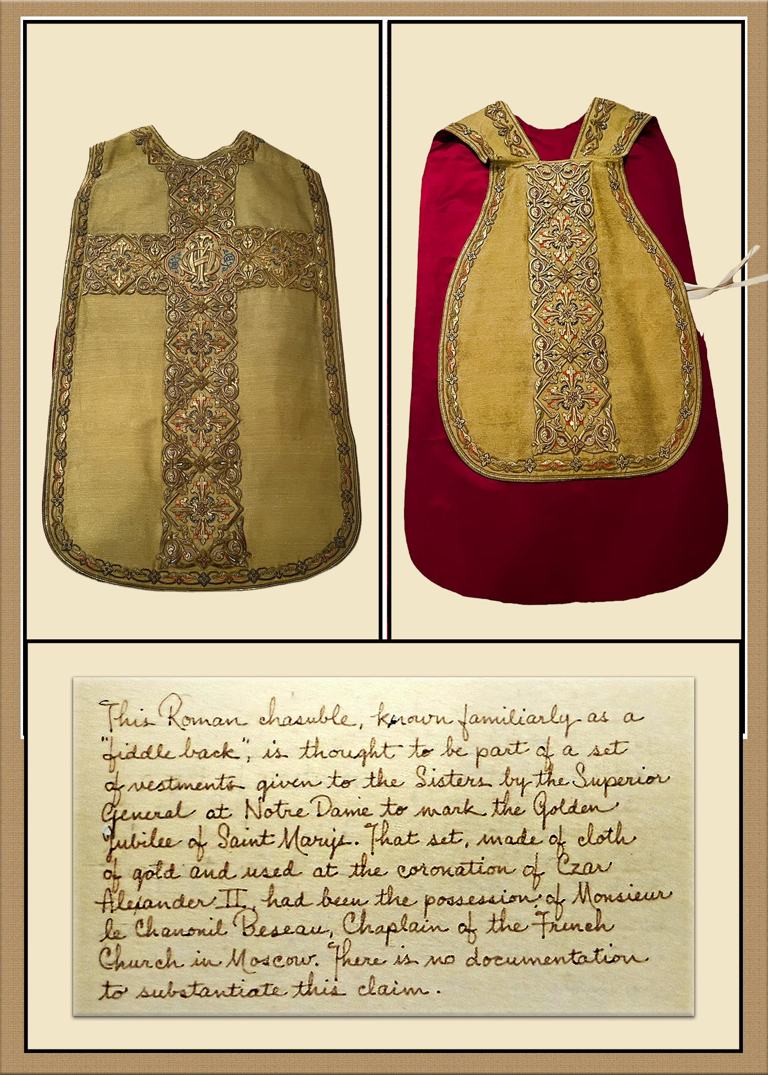 Roman Chasuble, Worn at Alexander II Coronation