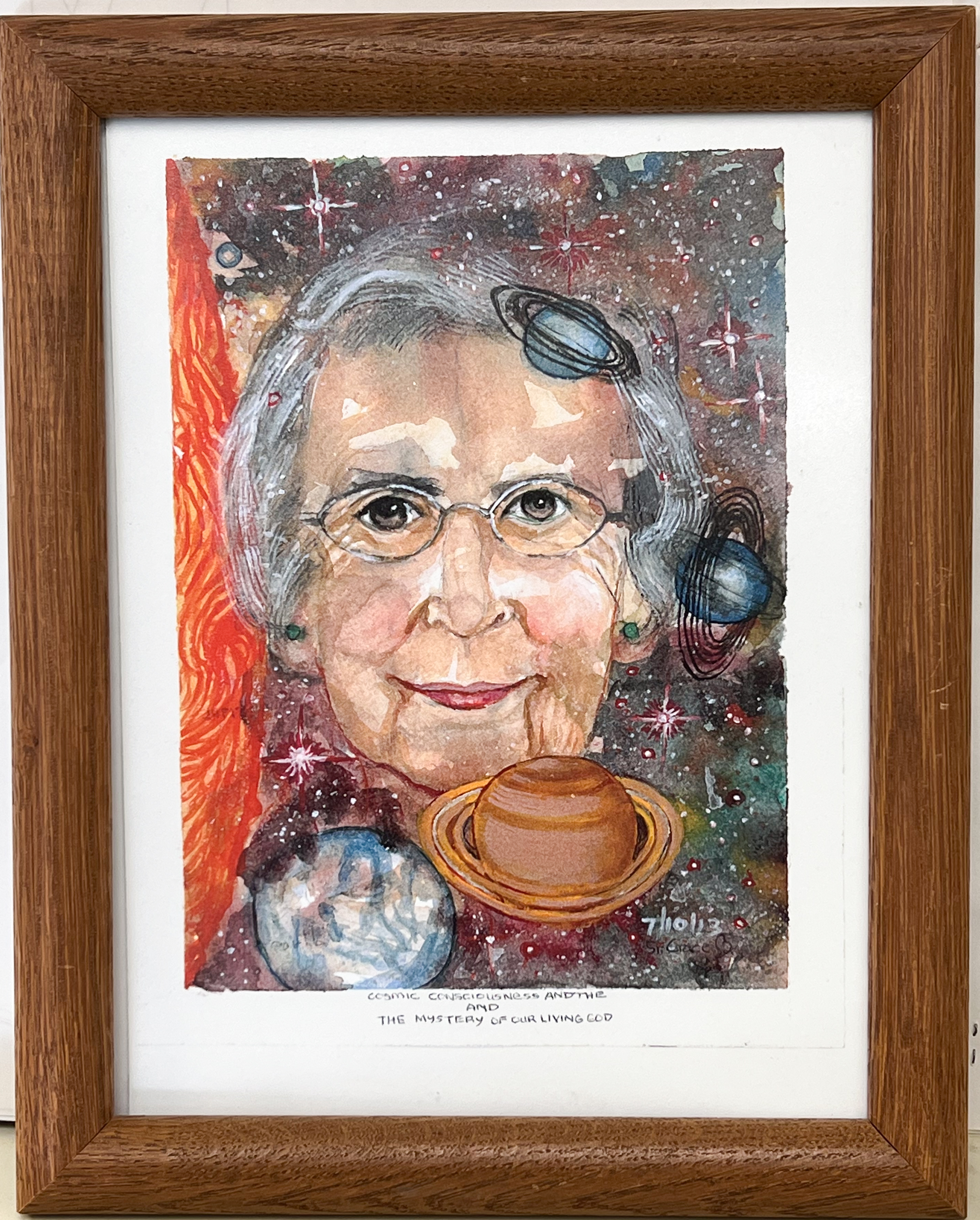 Watercolor on Cosmic Consciousness by Sister Grace