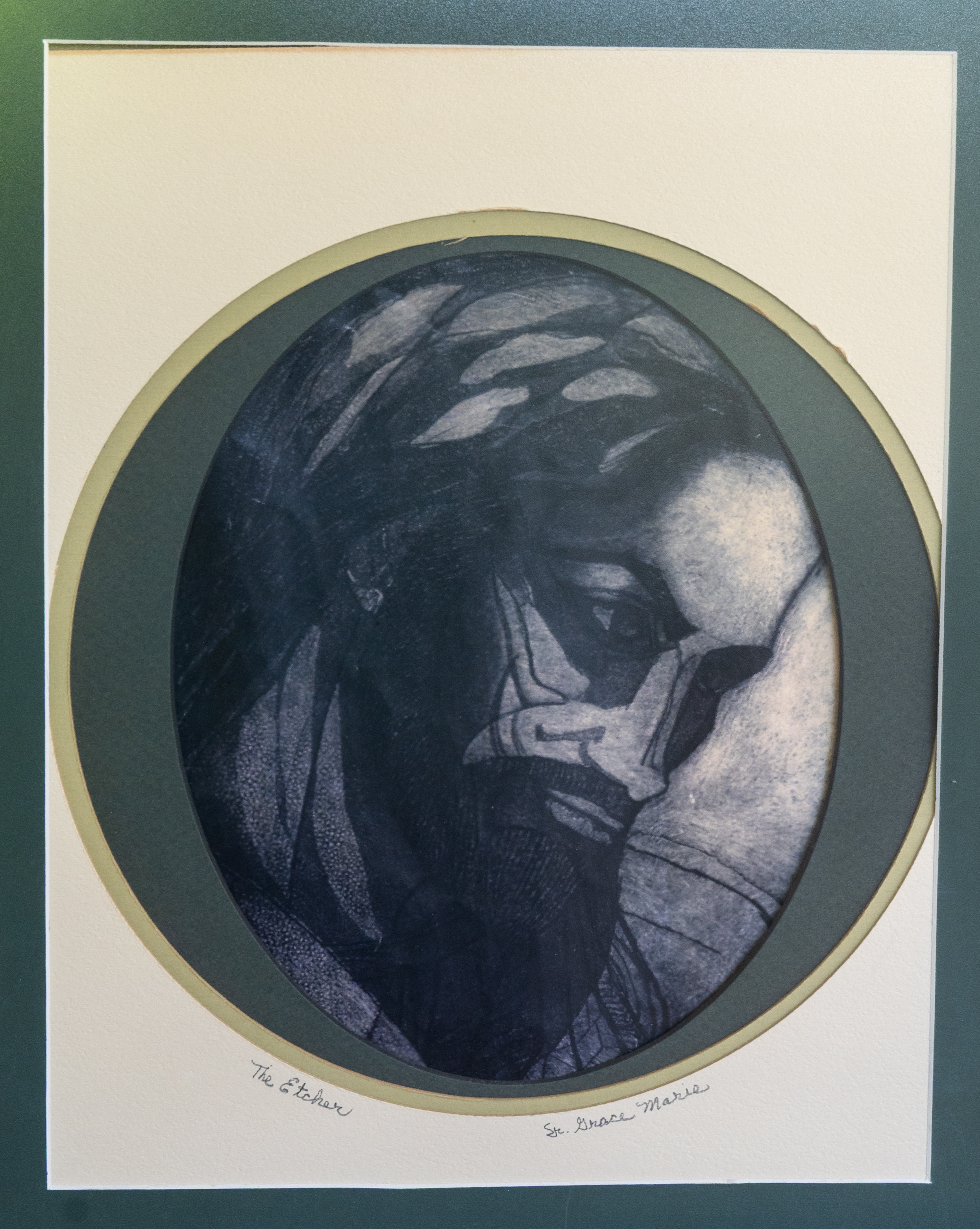 The Etcher by Sister Grace Marie (Circular Print)